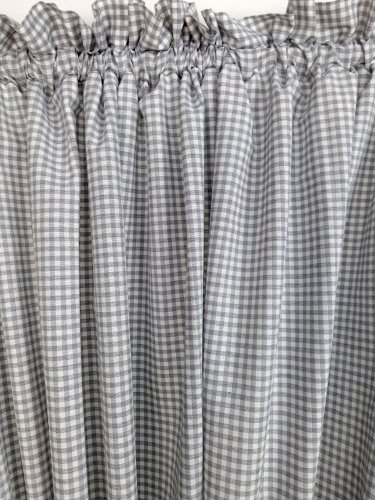 ZASŁONA SZARA KRATECZKA VICHY OBUSTRONNA SZER.130CM