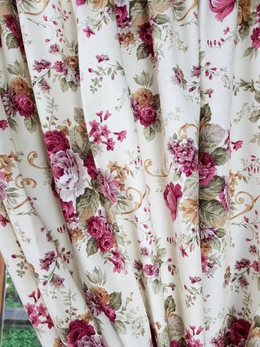 Zasłona angielskie róże  szer.130cm