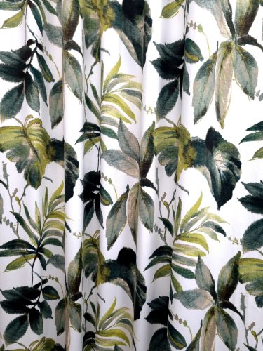 ZASŁONA LIŚCIE ZIELONY  SZER.140cm