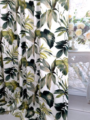 ZASŁONA LIŚCIE ZIELONY  SZER.140cm