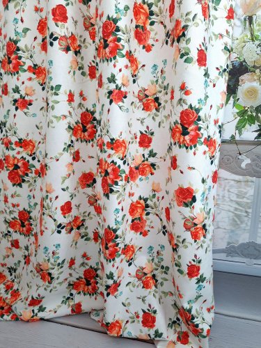 Zasłona pomarańczowe   szer.140cm