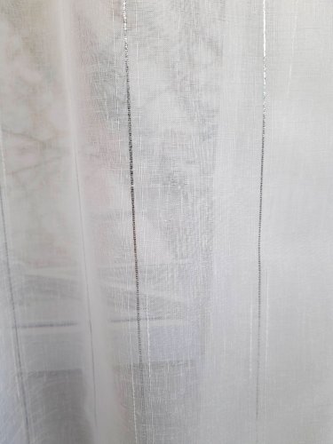 FIRANA BIAŁA SREBRNY PAS NITKA 300CM