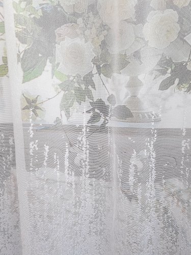 Firana żakard malina do 250cm