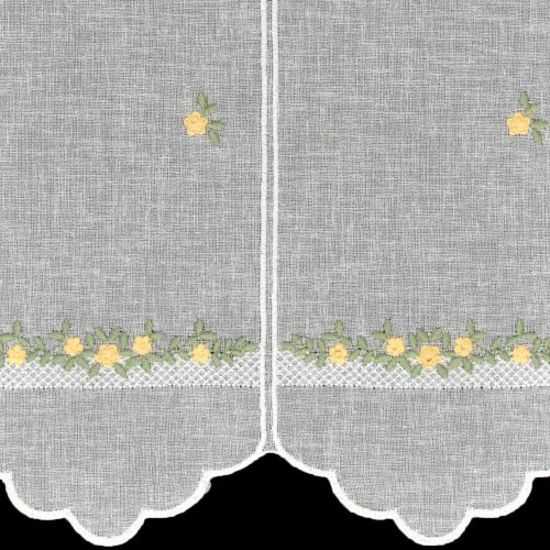 ZAZDROSTKA PANEL HAFT ŻÓŁTE KWIATUSZKI 35CM/60CM  (cena za 0,50mb)