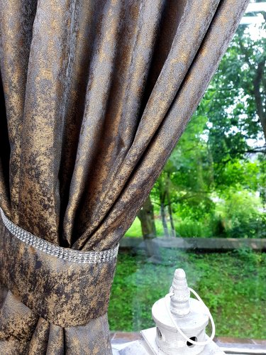Zasłony glamour brązowy  do 300cm