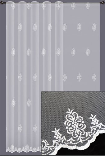 FIRANA SIATKA TIUL OLIWIA ZE SREBRNĄ NITKĄ  DO 280CM