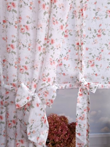 ROLETA TUBKA ETAMINA  POMARAŃCZONY KWIAT