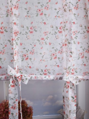 ROLETA TUBKA ETAMINA  POMARAŃCZONY KWIAT