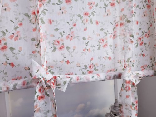 ROLETA TUBKA ETAMINA  POMARAŃCZONY KWIAT