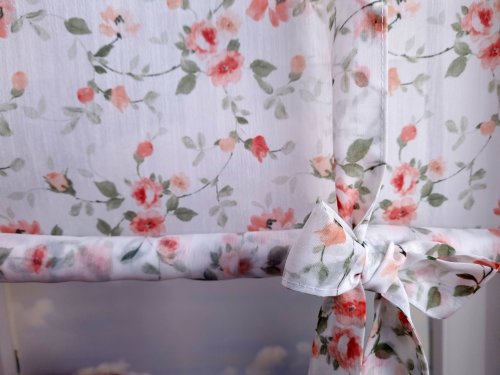 ROLETA TUBKA ETAMINA  POMARAŃCZONY KWIAT