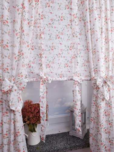 ROLETA TUBKA ETAMINA  POMARAŃCZONY KWIAT