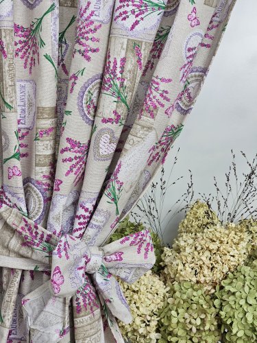 ZAKOSTYL ZASŁONY + LAMBREKIN LAWENDA PROWANSJA