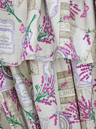 ZAKOSTYL ZASŁONY + LAMBREKIN LAWENDA PROWANSJA