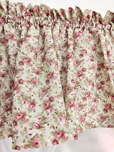 ZAKOSTYL ZASŁONY + LAMBREKIN  RÓŻYCZKI