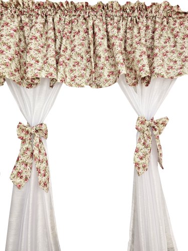 ZAKOSTYL ZASŁONY + LAMBREKIN  RÓŻYCZKI