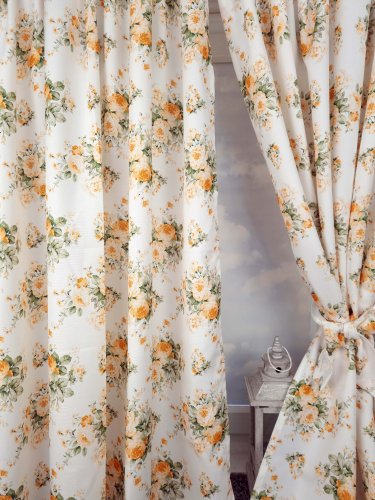 Zasłona herbaciane róże szer.140cm