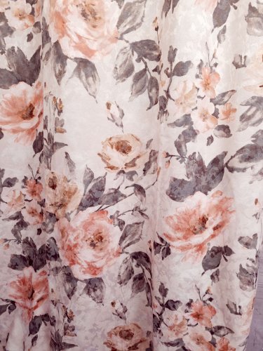 ZASŁONA RÓŻE BRĄZOWE SZER.140cm