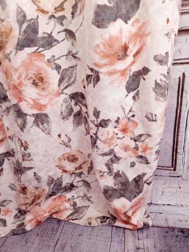 ZASŁONA RÓŻE BRĄZOWE SZER.140cm