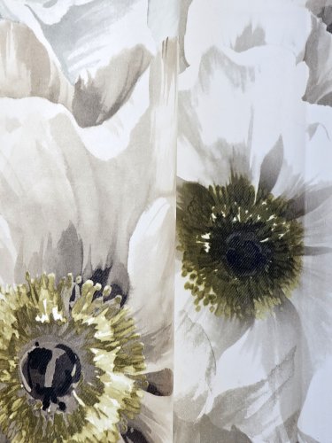 ZASŁONY KWIAT BRĄZ SZARY  DO 130-280CM