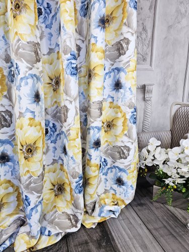 ZASŁONY KWIAT WIOSNA  DO 130-280CM