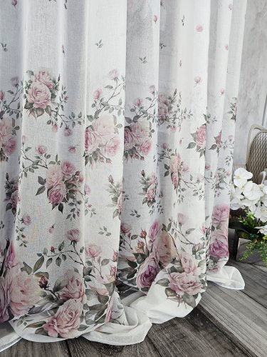 Firana etamina rose garden dół 295cm