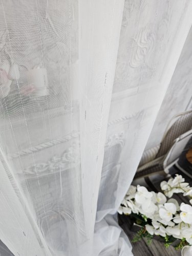 Firana natural nitka złota pion 300cm