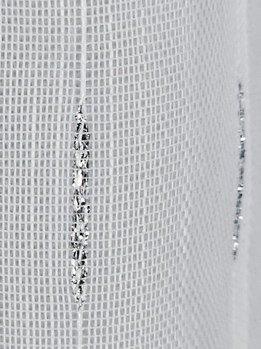 Firana natural nitka srebrna pion 300cm