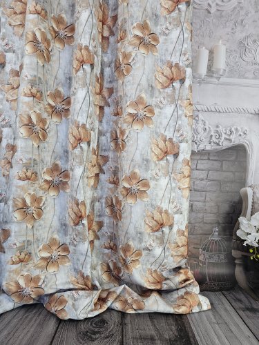 ZASŁONA KWIAT DIAMENT (5WZORÓW)  SZER.140cm