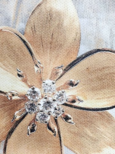 ZASŁONA KWIAT DIAMENT (5WZORÓW)  SZER.140cm