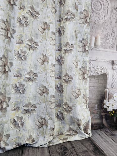 Zasłona kwiat diament (5wzorów)  szer.140cm