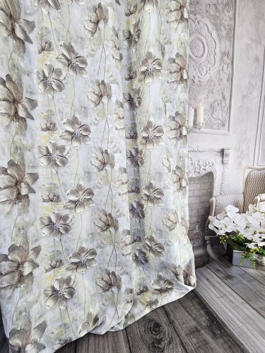 ZASŁONA KWIAT DIAMENT (5WZORÓW)  SZER.140cm