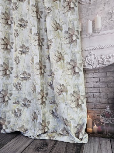 ZASŁONA KWIAT DIAMENT (5WZORÓW)  SZER.140cm