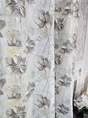 ZASŁONA KWIAT DIAMENT (5WZORÓW)  SZER.140cm