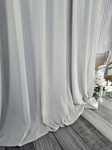 ZASŁONY 6KOLORÓW NATURALNA BOHO SIATKA SZARY DO 300CM