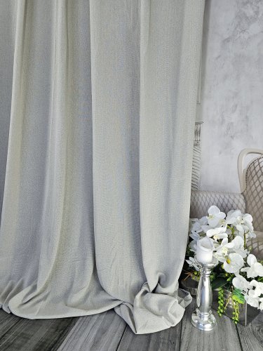 ZASŁONY 6KOLORÓW NATURALNA BOHO SIATKA SZARY DO 300CM