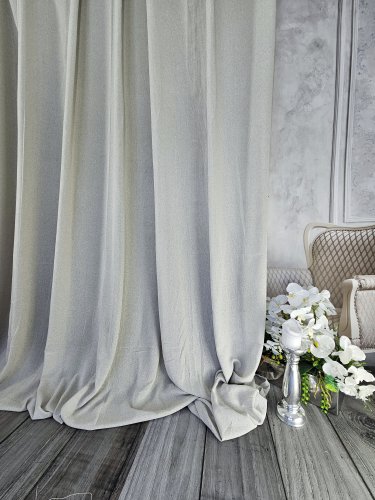 ZASŁONY 6KOLORÓW NATURALNA BOHO SIATKA SZARY DO 300CM