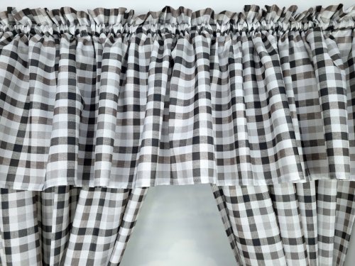 Lambrekin  ciemny brąz kratka