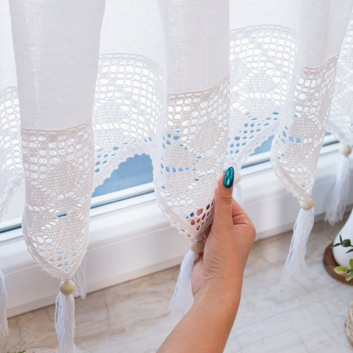 ZAZDROSTKA RACHELA KORONKA AŻUR  BIAŁA metraż (cena za 0,50mb)
