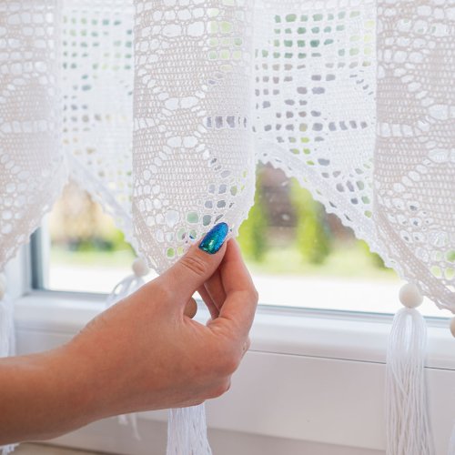 ZAZDROSTKA RACHELA KORONKA AŻUR  BIAŁA metraż (cena za 0,50mb)