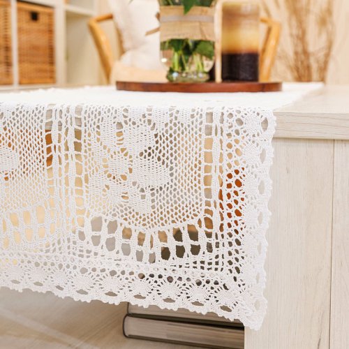 BIEŻNIK OBRUS INKA BIEL KORONKA 