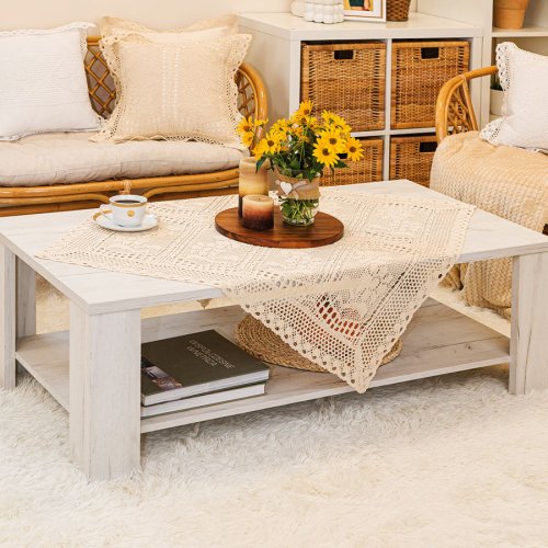 SERWETA OBRUS INKA KREM KORONKA 85X85CM