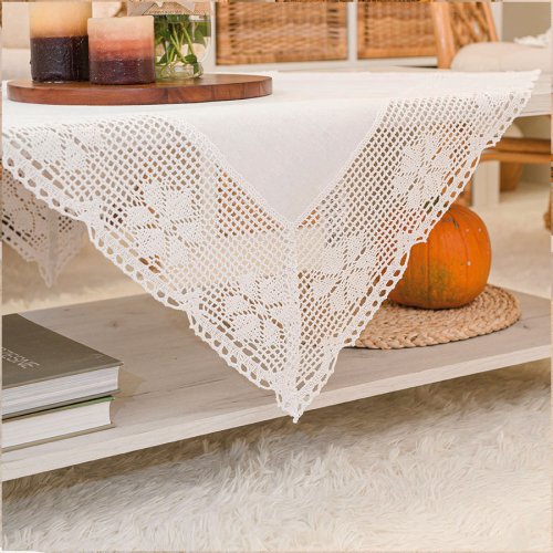 SERWETA Obrus rachela biel koronka85X85CM