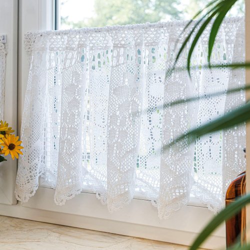 ZAZDROSTKA INKA KORONKA AŻUR  BIAŁA 200cm