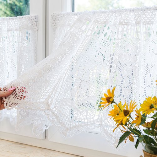 Zazdrostka inka koronka ażur  biała 200cm