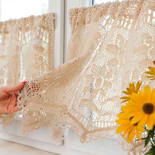 Zazdrostka inka koronka ażur  krem 200cm