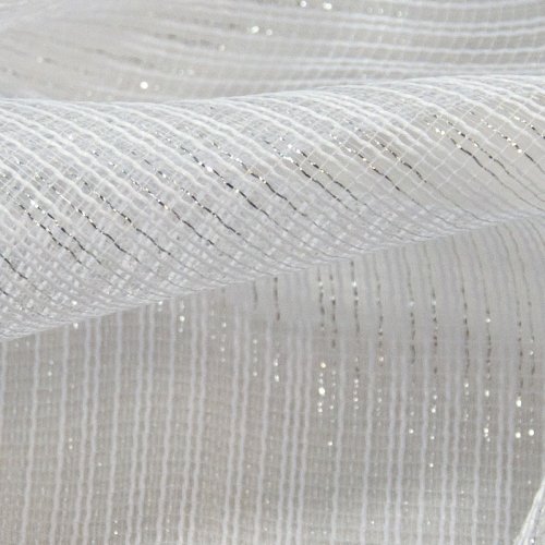 Firana siatka biała/srebrna  320cm