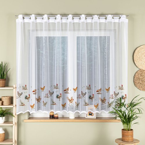 Firana żakard kury  szer.160cm