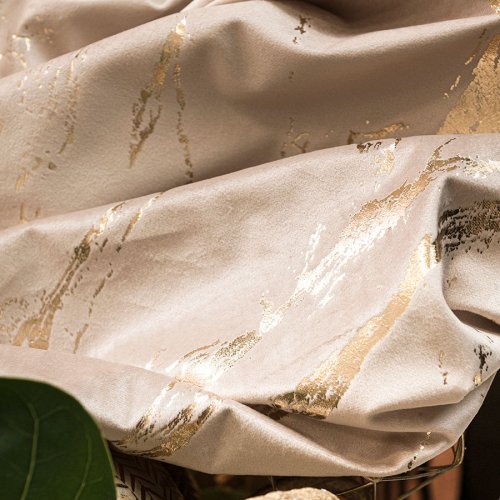 ZASŁONA MARMA NADRUK ZŁOTO J.BEŻOWY DO 300CM