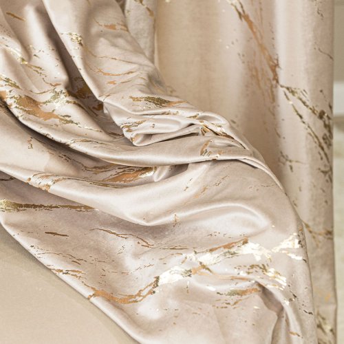 ZASŁONA MARMA NADRUK ZŁOTO /C.KREMOWY  DO 300CM