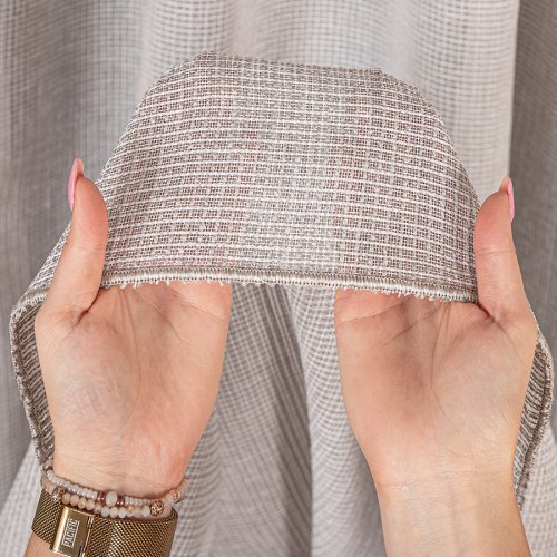 BOHO SZAROBEŻOWA SIATKA BUKLA BETTY DO 300CM